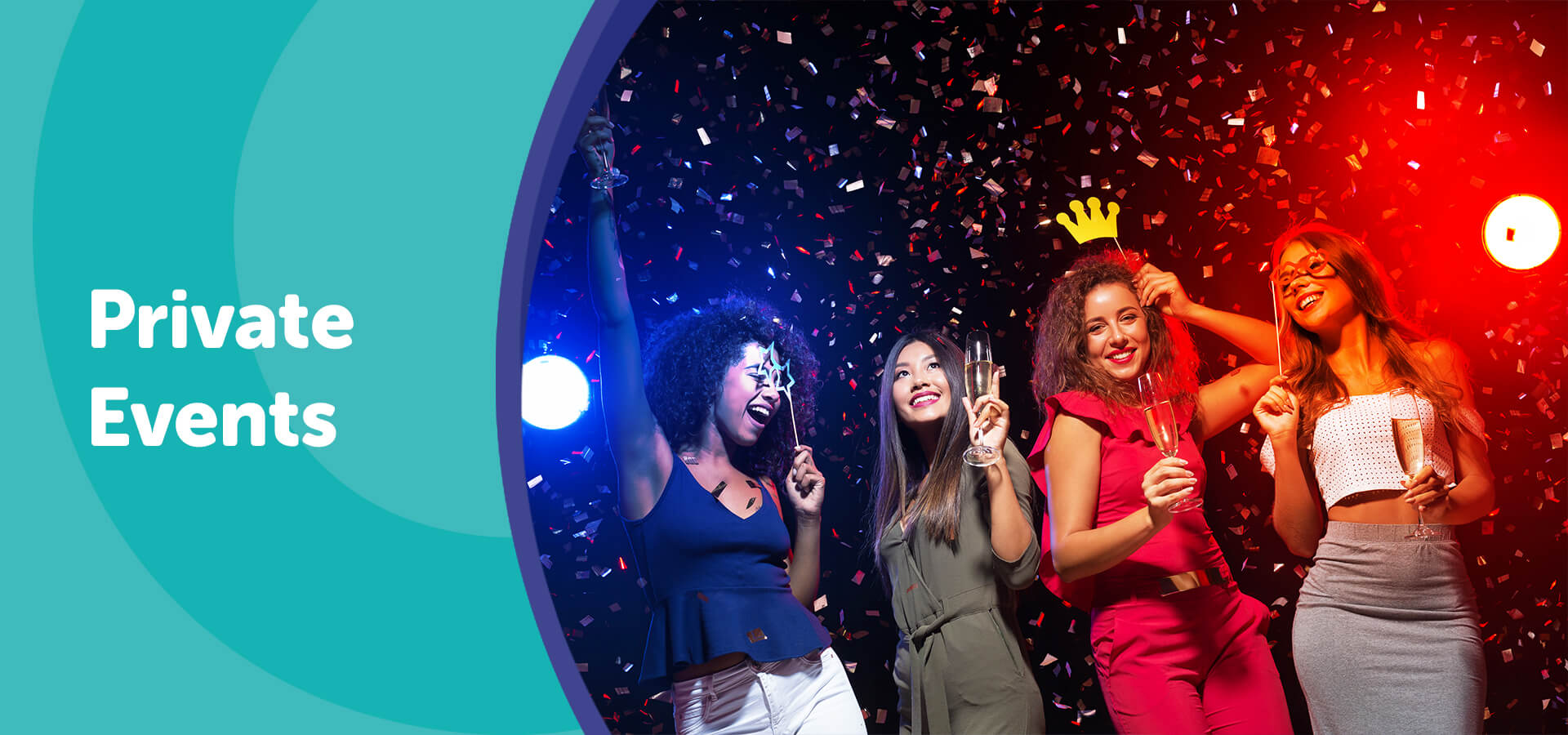 women at a party in a private venue hire